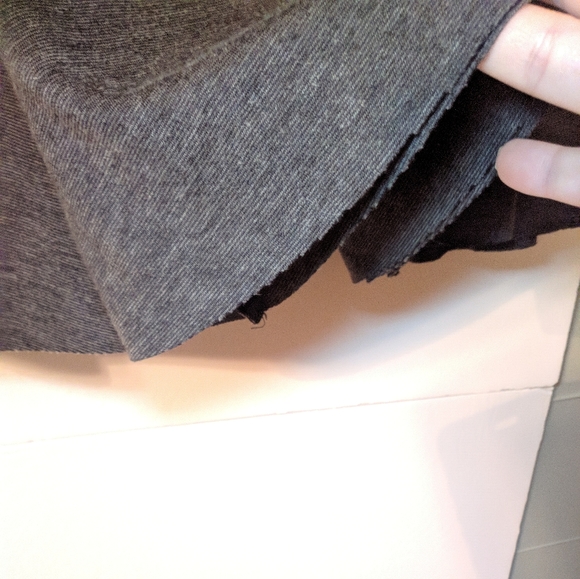 Zara Grey Raw Edge Stretch Mini Skirt Large - Picture 4 of 7